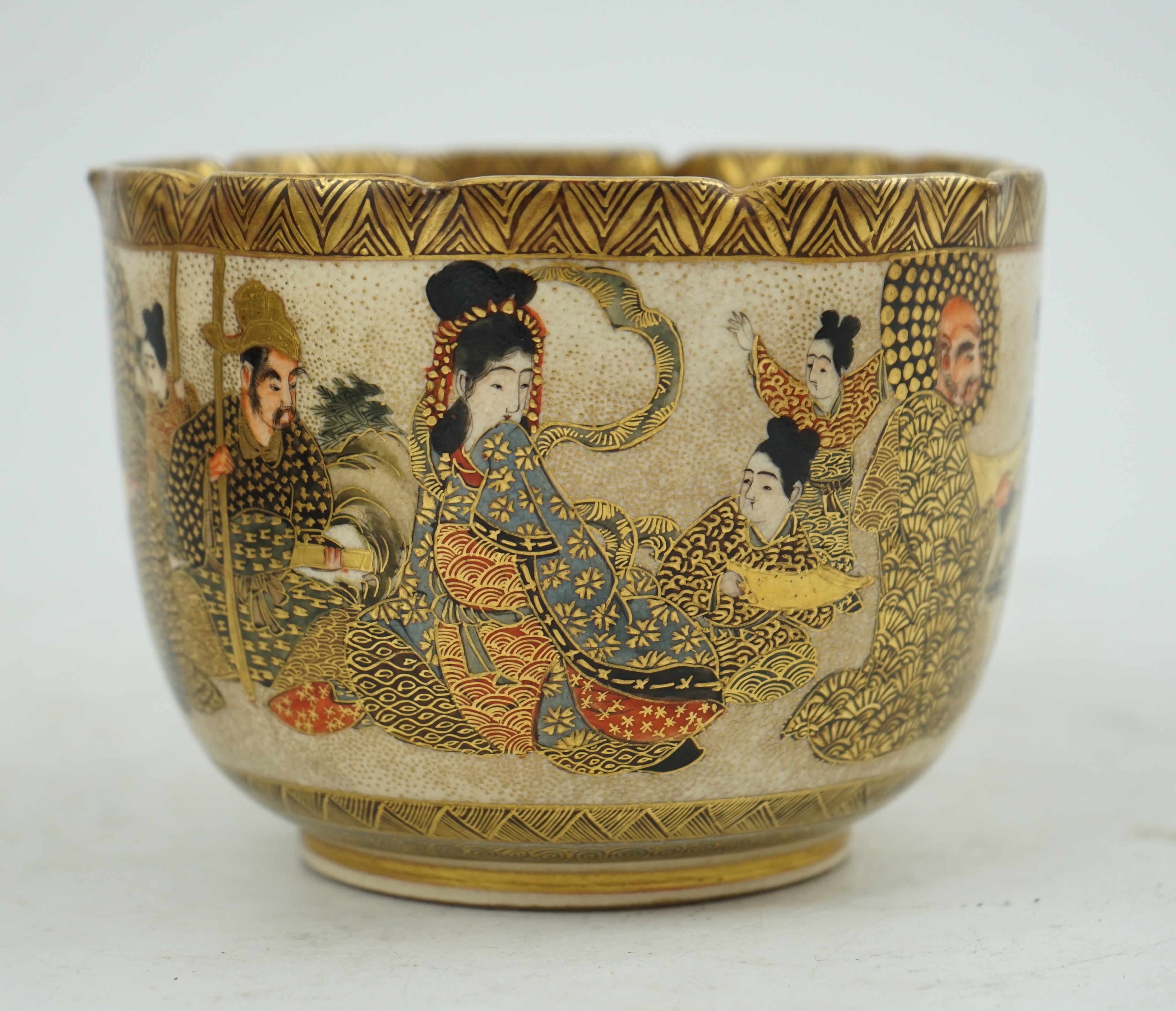 A Japanese Satsuma U-shaped bowl, Meiji period